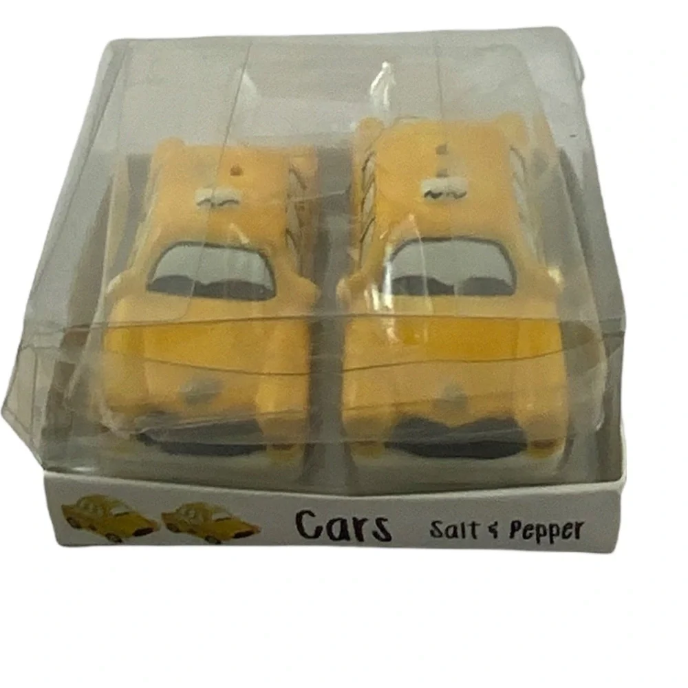 NYC Yellow Cab Cars Ceramic Salt Pepper Shaker Set by American Alitier
